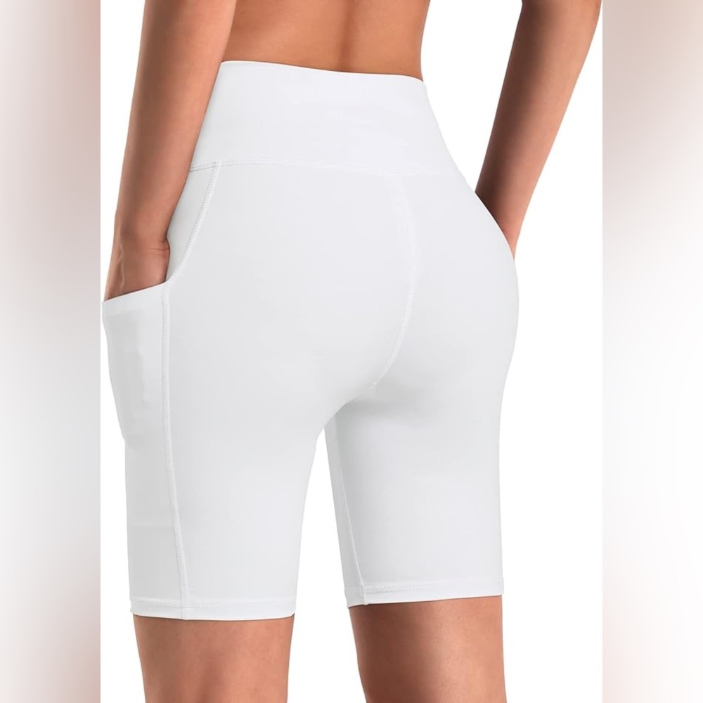 White Biker Shorts - Picture 4 of 7